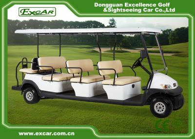 China White Aluminum Trojan Battery Golf Cart 11 Seater / Mini Tour Bus for sale