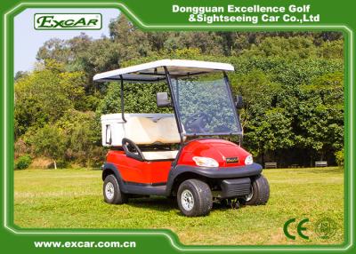 China Red 48V Trojan Battery Electric Golf Car With Small Ice Box / Two Seater Golf Buggy for sale