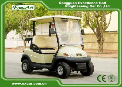 China Beige 2 Passenger Electric Club Car Golf Cars 48v Trojan Battery for sale