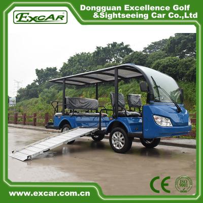 China 8 Seater Electric Shuttle Bus With 12*6v Trojan Battery Steel Alloy Frame for sale