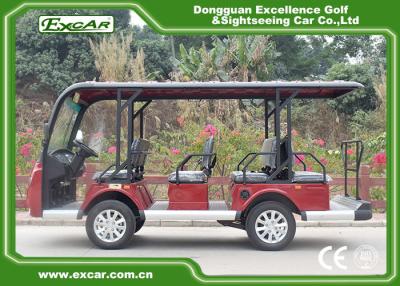 China EXCAR white 11 Seater 72V Electric Sightseeing Bus With Storage Basket for sale