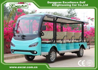 China 7.5KM Motor 72V 14 Seater Electric Sightseeing Bus / Tour Golf Cart for sale