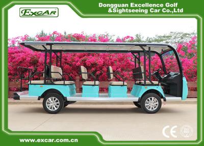 China Zwarte 14 Persoon Elektrische Sightseeingsbus 7.5KM Motor 72V Elektrische Sightseeingsauto Te koop