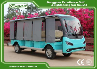 China White 72V Electric Sightseeing Cart For 14 Person / electric passenger Bus for sale