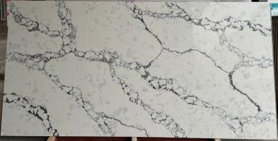 China NSF Granite Quartz Stone Benchtop Kitchen 8mm Thick Snow White Quartz Island Top Faux Stone Siding Panels for sale