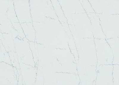China Polish White 20MM Carrara Quartz Stone With Kitchen Countertops for sale