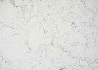 China Pedra branca de quartzo de Vanitytop do banheiro, bancadas de quartzo da cor sólida à venda