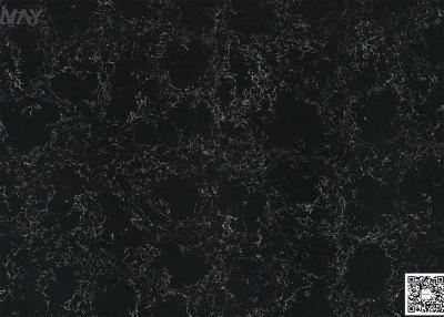 China Artificial Marble Black Quartz Stone Man Made Black Marble Stone 6.5 Mohz Wall Tile for sale