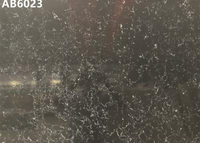 China Polished / Honed Black Quartz Kitchen Countertops High Resistant To Scratch for sale
