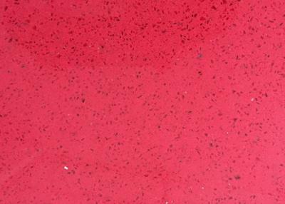 China Rose Red Recycled Glass Quartz Countertops Scratch Resistance 3000mm X 1400mm for sale
