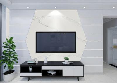 China Superficie pulida piedra blanca impermeable del cuarzo ninguna radiación para la sala de estar en venta