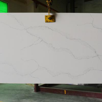 China Marble Texture Artificial Quartz Stone For Workshop,6.5 Mohs hardness for sale