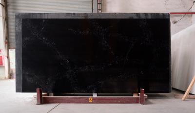 China Black Color Calacatta Quartz Surfaces Kitchen Top 8mm 10mm 15mm 20mm Thickness for sale