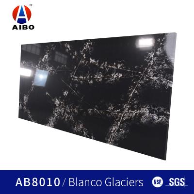 China Black Calacata Artificial Quartz Kitchen Countertop With Coherent Pattern Marble looking for sale