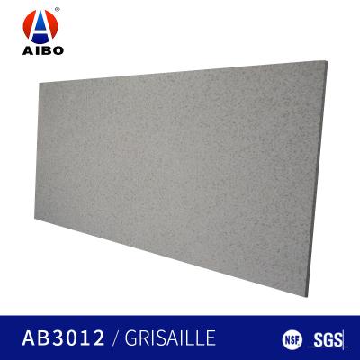 中国 高い容易な粘着性の灰色の水晶カウンタートップの水晶によって設計される石造りの平板はきれいになります 販売のため