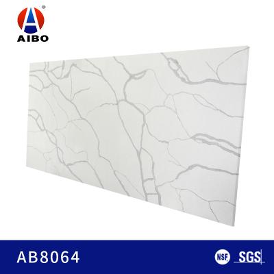 China High Density Calacatta White 3000*1400 Quartz Kitchen Countertops for sale