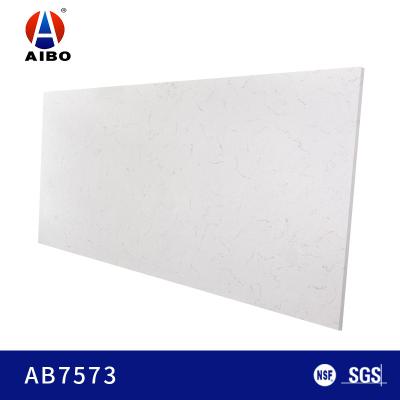 China Impact Resistant White 15mm quartz man made stone For Interior Decoration for sale