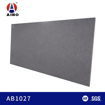 China Polished 3200*1600MM Grey Engineered Artifical Quartz Slab Countertop Customized Thickness for sale