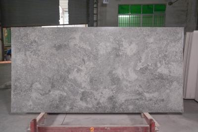 China Lajes de pedra de quartzo artificial concreto com revestimento de couro AB8102 à venda
