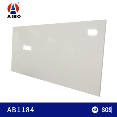 China Stainless 3000*16000MM Clear White Quartz Glass Kitchen Countertop for sale