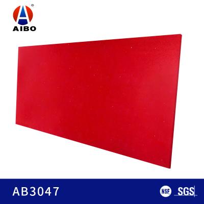 China Pure Red Colorful Quartz Stone Kitchen Countertop Materials Quartz Heat Resistance for sale