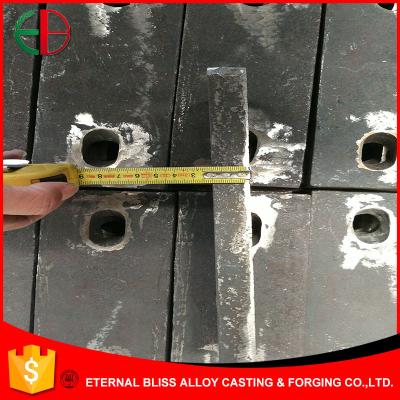 China HBW555XCr13 High Cr 20mm Thick White Iron Plates With Fishtail Bolt Holes EB11021 for sale