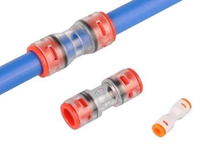 China Straight Microduct Connectors Red / Blue Color For Air Blow Products for sale
