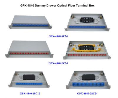 China Dummy Drawer Fiber Optic Distribution Cabinet Cold Rolled Steel Sheet for sale