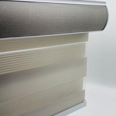 China CLASSIC Motorized Blackout Zebra Shades Electric Remote Zebra Blinds AC DC Roller Rainbow Blinds for sale