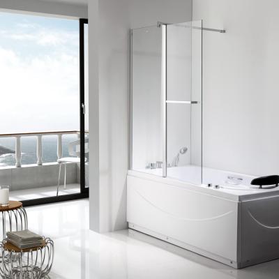 China Clear Sliding Glass Shower Doors 1200×1400mm Silver Aluminum Frame for sale