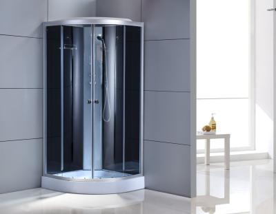China Curved Corner 4mm Bathroom Shower Cubicle Sliding Open for sale
