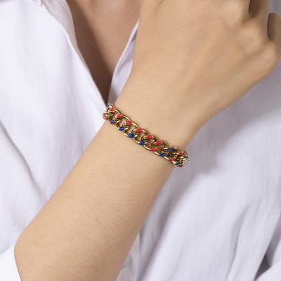 China Trendy New Released 2021 Jewelry Trendy For Women Stainless Steel Leather Bracelet for sale