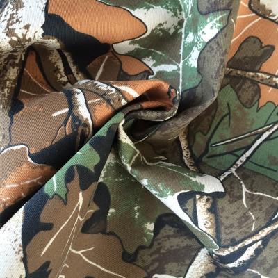 China TC Twill Camouflage Fabric Custom Printed Design For Hunting Coat for sale