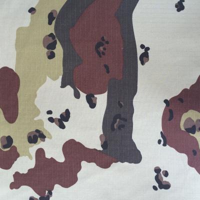 China Tejido de algodón de camuflaje de tela Ripstop Imprimir diseño personalizado en venta