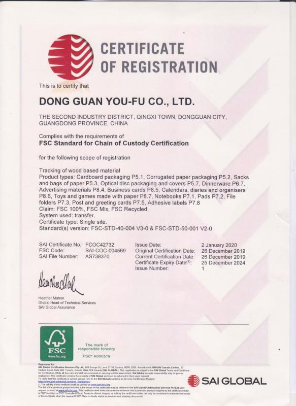 FSC - Dongguan Youfu Industry Co., Ltd