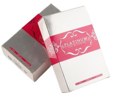 China 500pcs Offset Printing Cardboard Perfume Box , Debossing Cosmetics Packaging Box for sale
