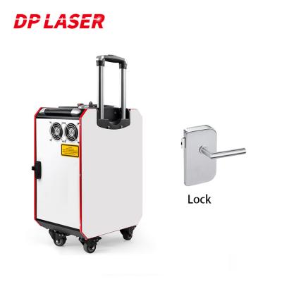 China 100W 200W Portable Fiber Laser Cleaner Machine Raycus Laser Source Trolley Case for sale