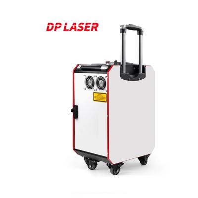 China Suitcase Portable Laser Rust Removal Metal Rust Oxide Painting Coating Graffiti Handheld Fiber Laser Cleaning Machine for sale