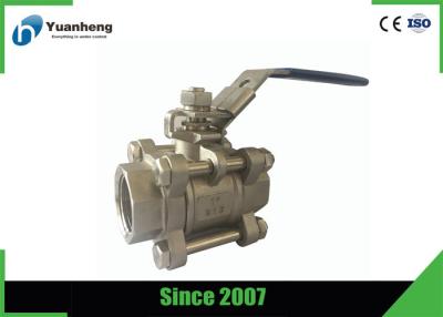 China SS316 BSP Threaded Flow Control Stainless Steel Ball Valve 3PC for sale