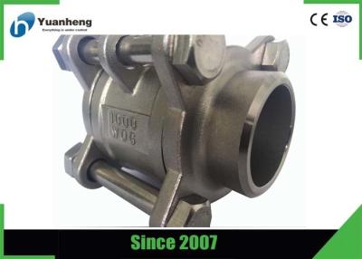 China Butt Weld End 1000PSI 3PC Ball Valve Stainless Steel 316 Material for sale