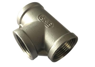 China Stainless Steel Pipe Fitting  Tee with 1.4408 BSP Threaded from 1/2 Inch to 4  Inch for sale