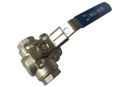 China Stainless Steel Three Way Ball Valve Reducing Bore T Type Flow Control for sale