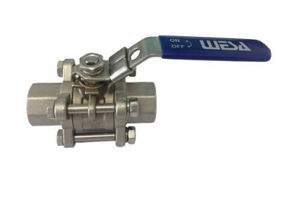China ISO9001 Metal Ball Valve 316 npt or bsp , 3 pc  1 inch ball valve for sale