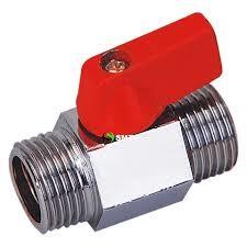China 2/1,3/4,1 inch Mini Ball Valve Male and Male Red Handle -20℃ ~ 200℃ Working Temperature for sale