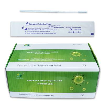 China Nasal  Throat Swab  Antigen Home Test Kit Of SARS-CoV-2 25 Tests/Kit CE Accuracy 99.68% for sale