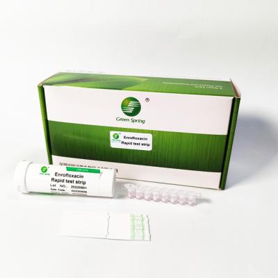 China Enrofloxacin Rapid Test Strips For Tissue 96 Tests/Kit 1 To 2 Ppb for sale