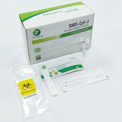 Chine CE à la maison d'essais du kit 25 d'essai de l'antigène COVID-19 rapide/kit pour l'exactitude nasale 99,68% d'écouvillon à vendre