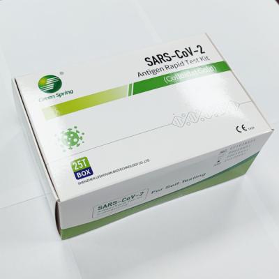 中国 COVID-19抗原の鼻の綿棒の感受性98.84%のための急速な自己診断の25のテスト/キットのセリウム 販売のため