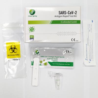 中国 SARSCoV 2抗原の急速なテスト自宅で鼻の特定性100%のための10テスト/キットのセリウム 販売のため