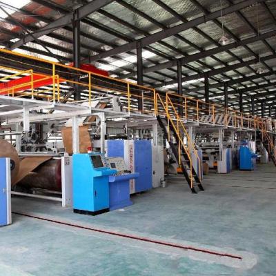 Chine Type électrique machine de plissement de 3 plis, chaîne de production ondulée de carton à vendre
